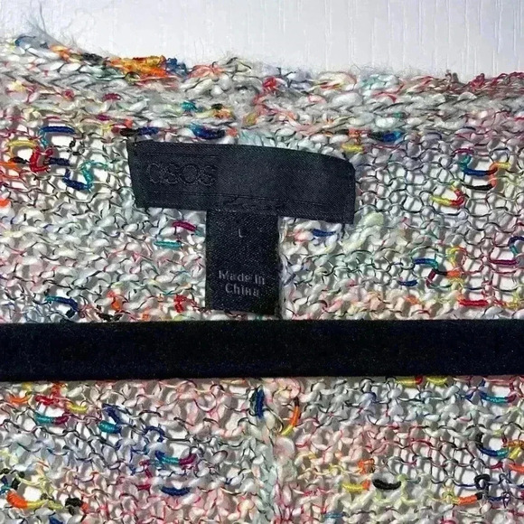 ASOS slouchy oversized colorful cardigan sweater - Picture 3 of 5